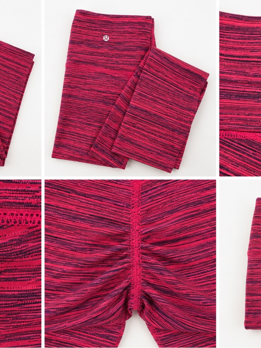 lululemon athletica Pink and Black Space-Dye Leggings - Picture 1 of 1